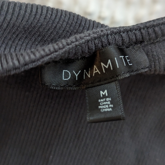 Dynamite║Long Sleeve Ribbed Corset Top║Size M - Picture 4 of 6